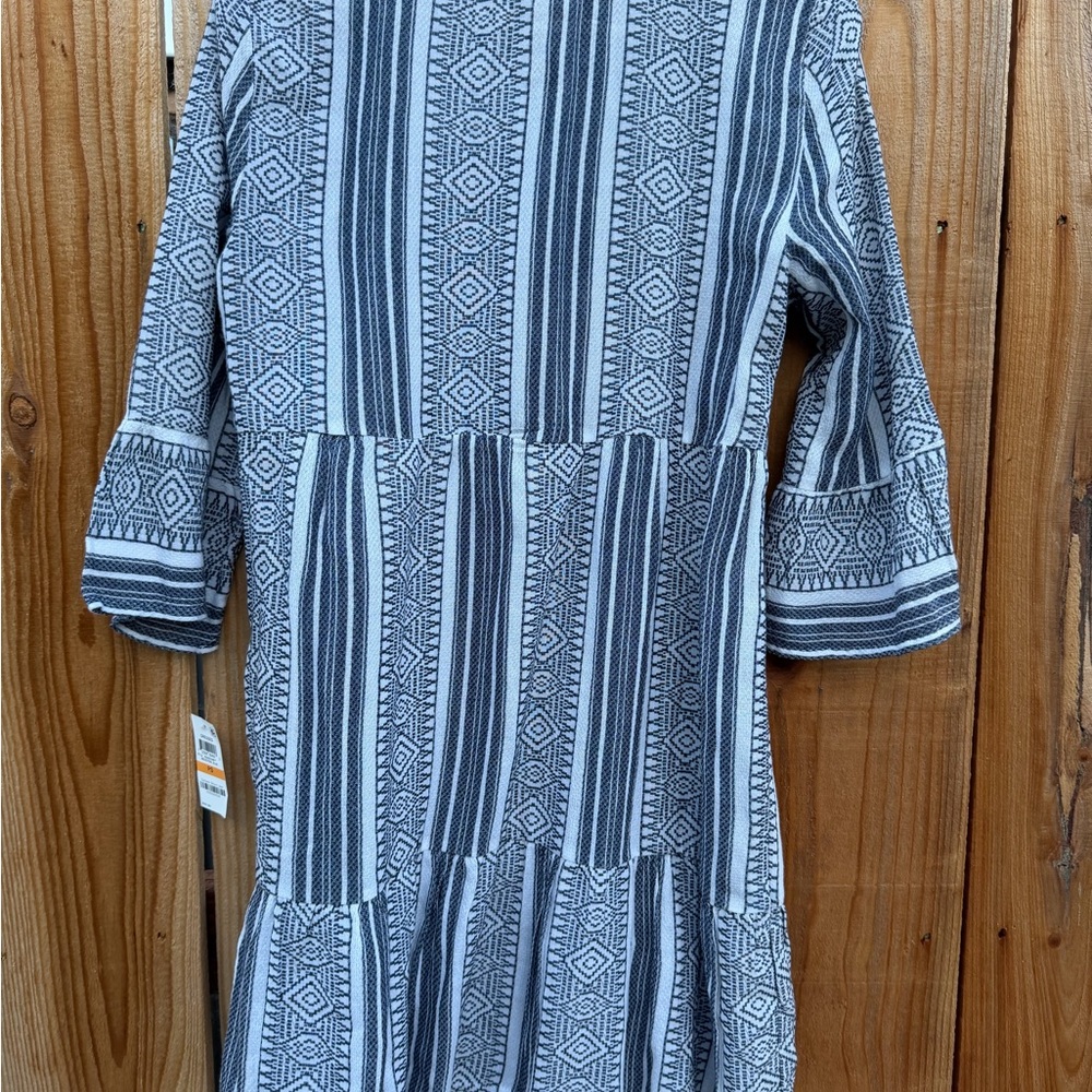 NWT style&Co petite S in Blue and White Patterned Dress - Picture 5 of 10
